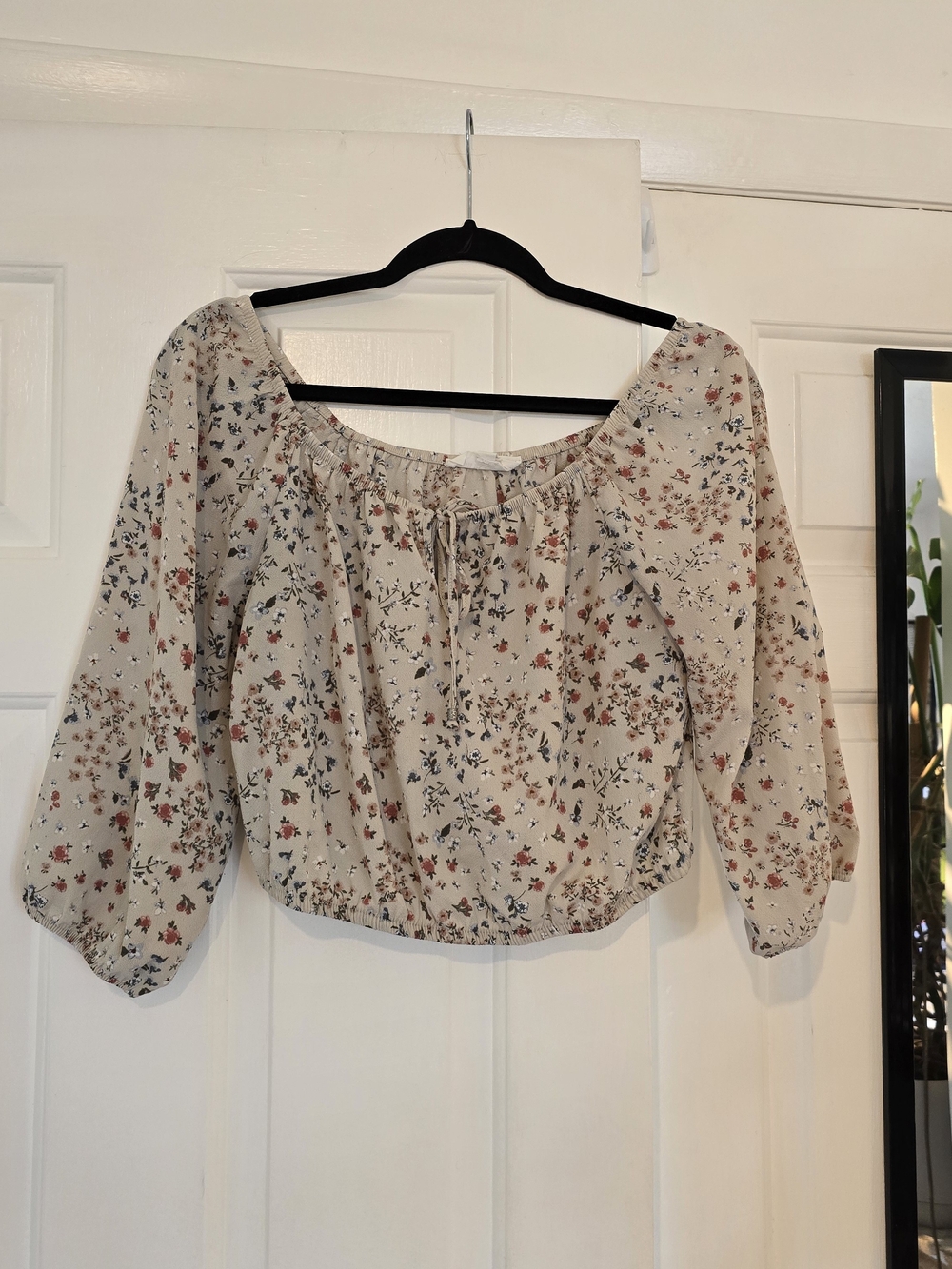 Pink Rose Cream Floral Blouse